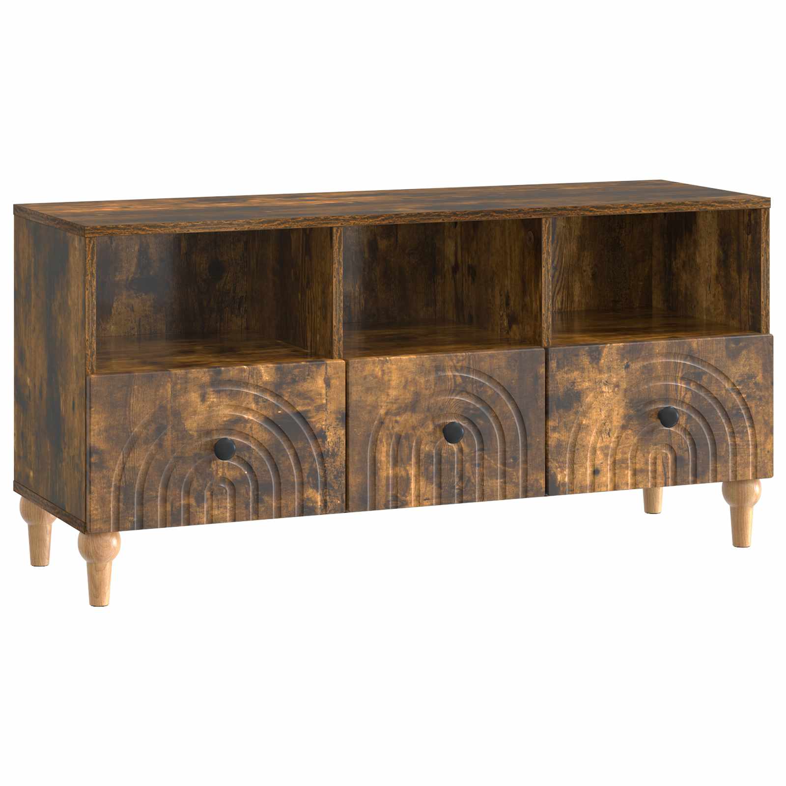 Meuble TV Chêne Fumé 102 x 34,5 x 50 cm Bois d’ingénierie - XIOS
