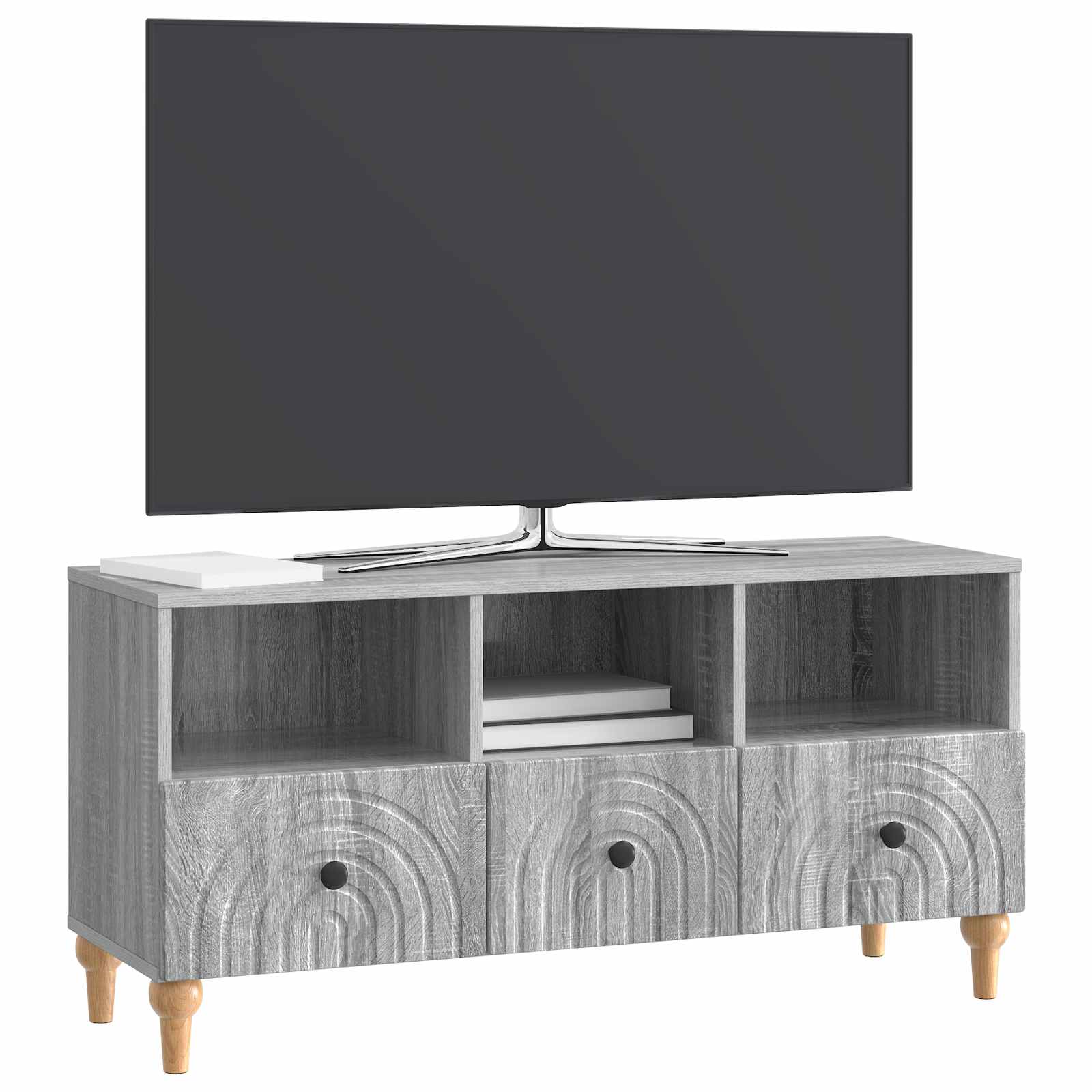 Meuble TV Gris Sonoma 102 x 34,5 x 50 cm Bois d’ingénierie - XIOS