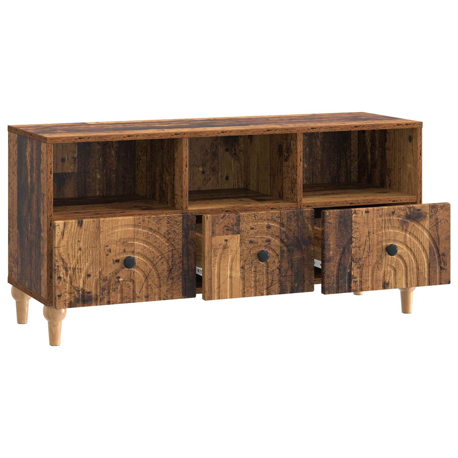 Meuble TV Bois ancien 102 x 34,5 x 50 cm Bois d’ingénierie - XIOS