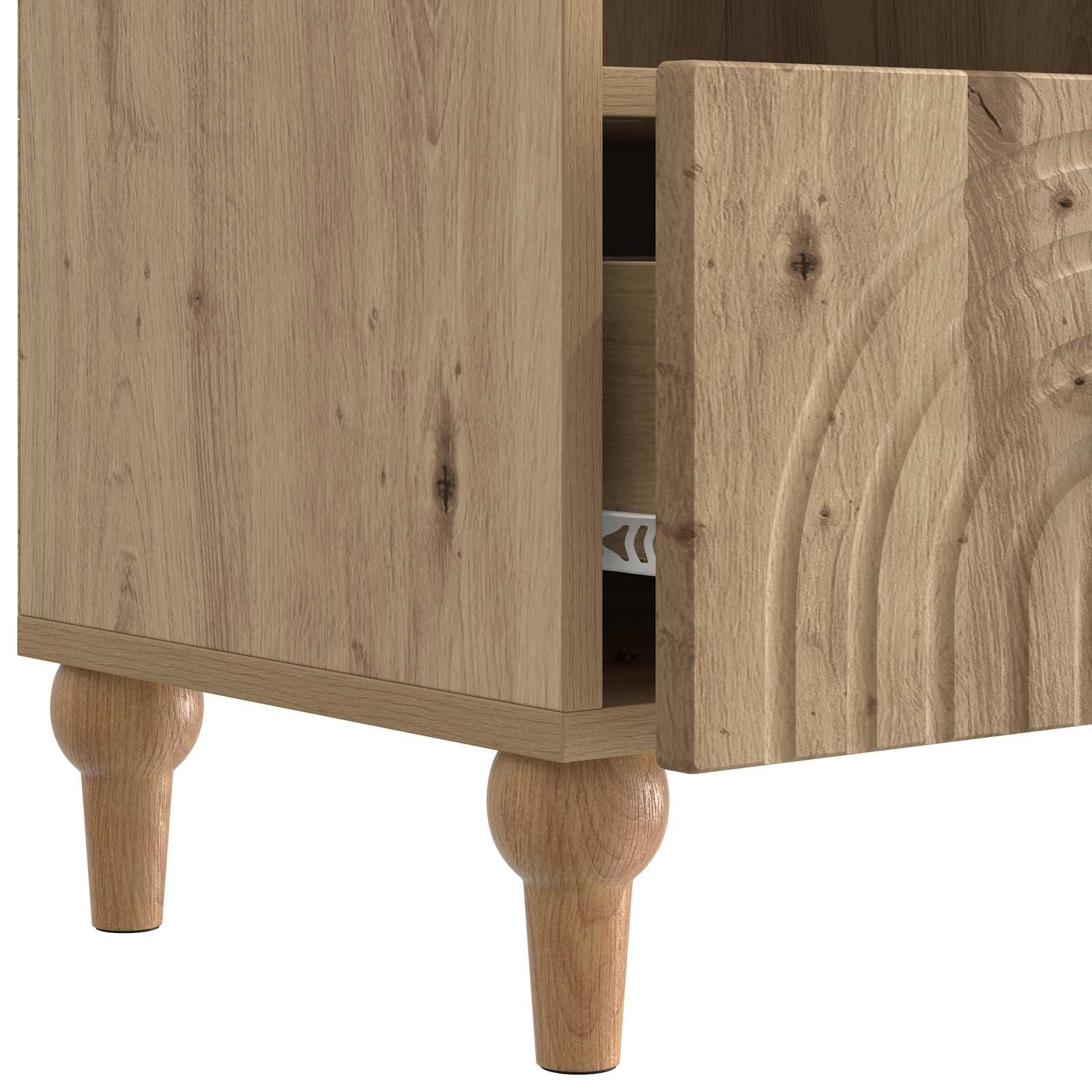 Meuble TV Chêne Artisanal 102 x 34,5 x 50 cm Bois d’ingénierie - XIOS