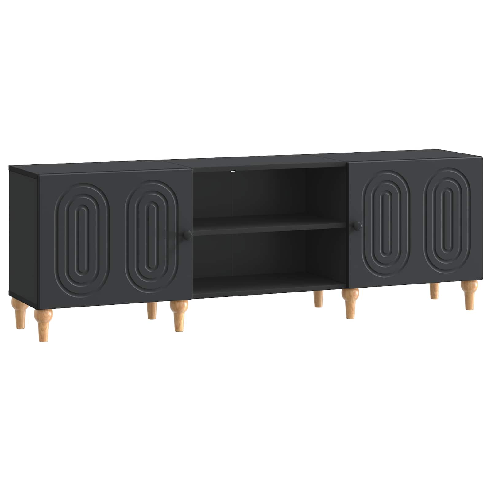 Meuble TV Noir 150 x 31 x 50 cm Bois d'ingénierie - XIOS