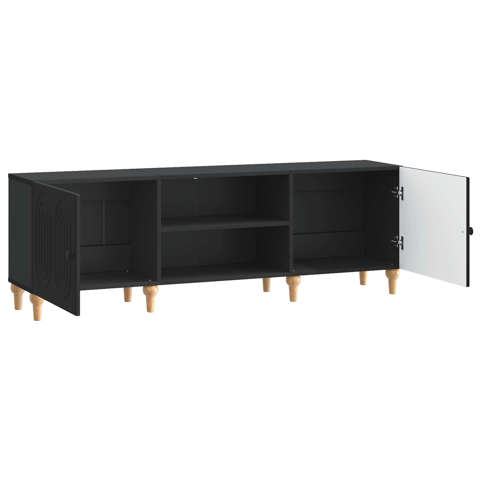 Meuble TV Noir 150 x 31 x 50 cm Bois d'ingénierie - XIOS