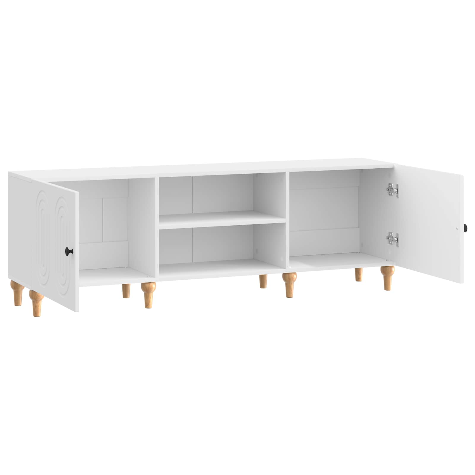 Meuble TV Blanc brillant 150 x 31 x 50 cm Bois d'ingénierie - XIOS
