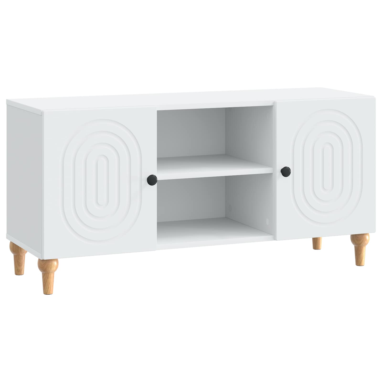 Meuble TV Blanc 102 x 34,5 x 50 cm Bois d'ingénierie - XIOS