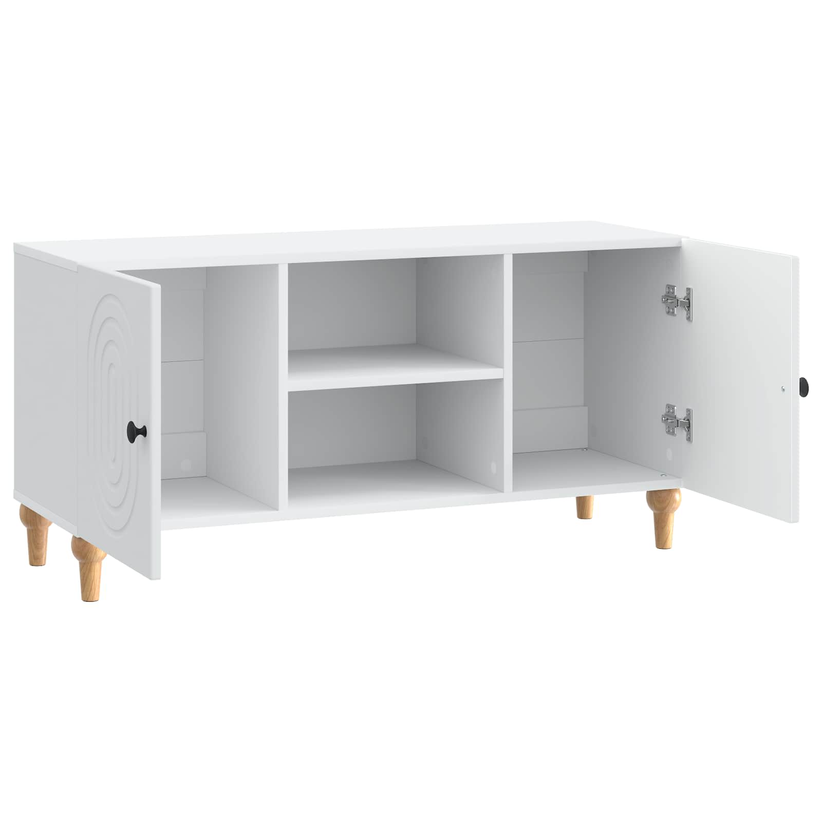 Meuble TV Blanc 102 x 34,5 x 50 cm Bois d'ingénierie - XIOS
