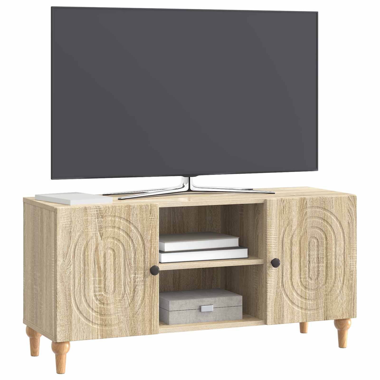 Meuble TV Chêne Sonoma 102 x 34,5 x 50 cm Bois d'ingénierie - XIOS