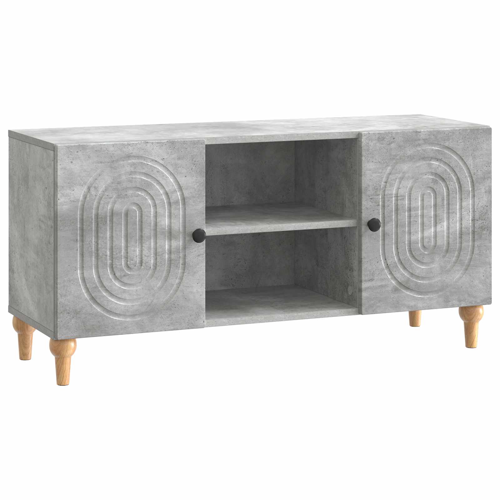 Meuble TV Gris béton 102 x 34,5 x 50 cm Bois d'ingénierie - XIOS
