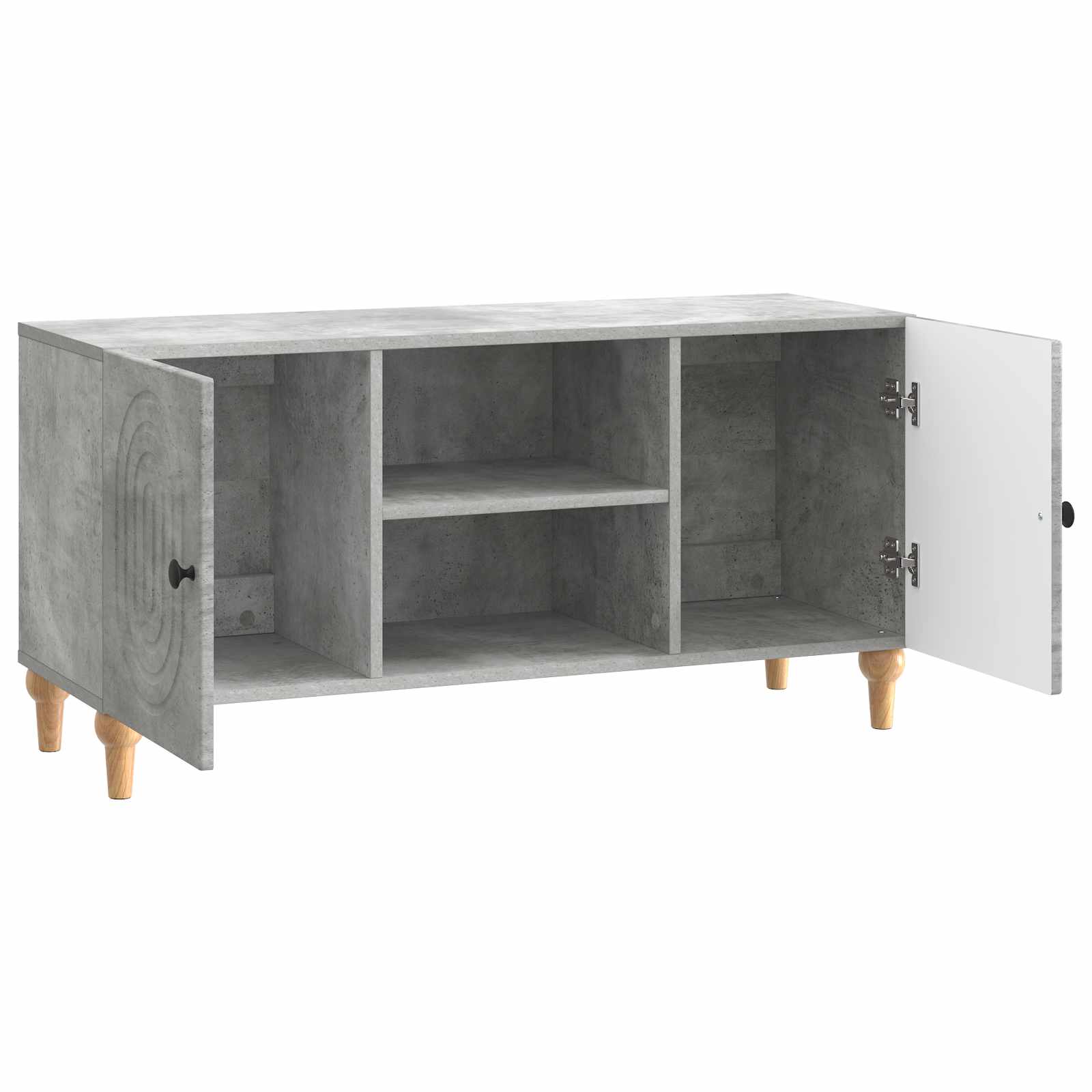 Meuble TV Gris béton 102 x 34,5 x 50 cm Bois d'ingénierie - XIOS