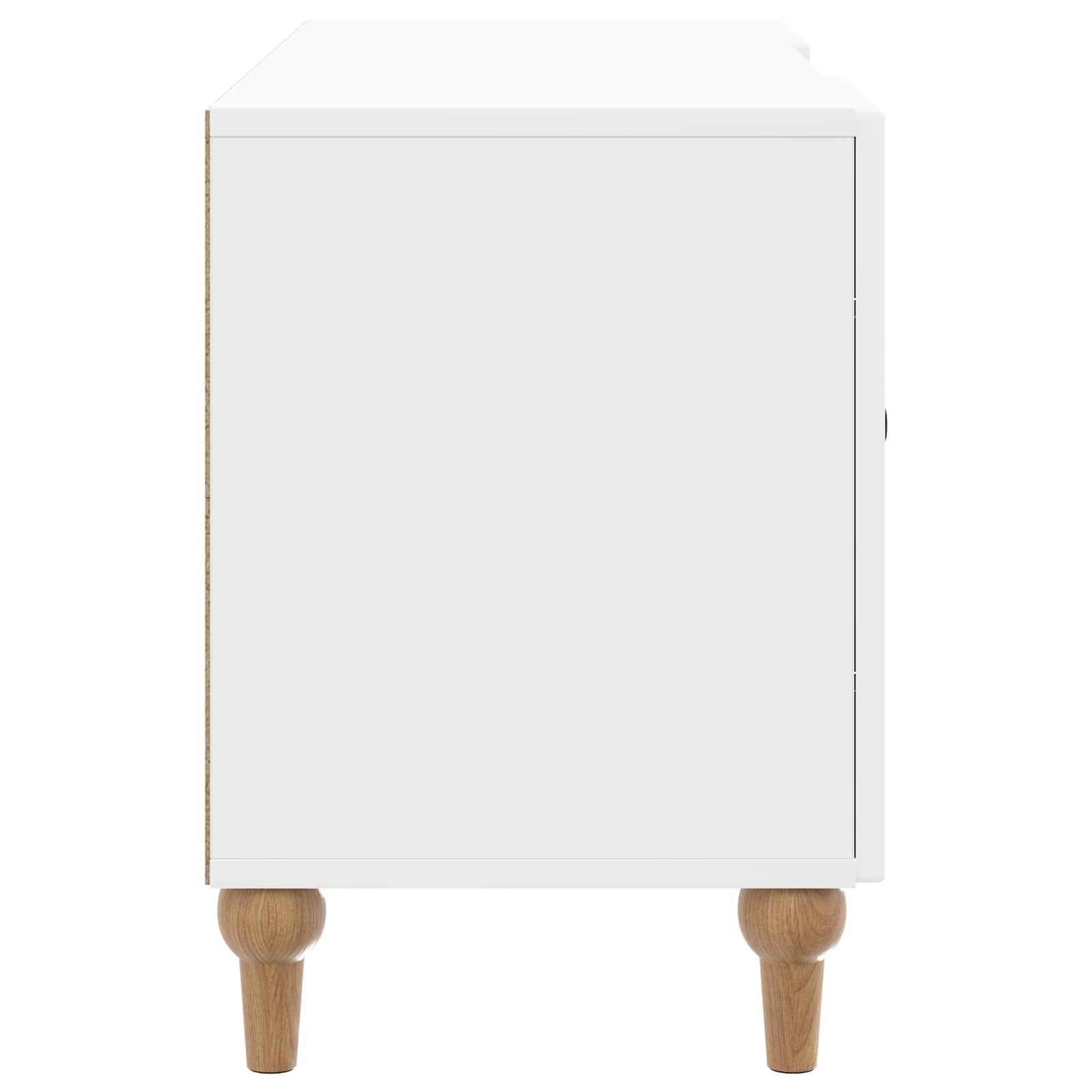 Meuble TV Blanc brillant 102 x 34,5 x 50 cm Bois d'ingénierie - XIOS