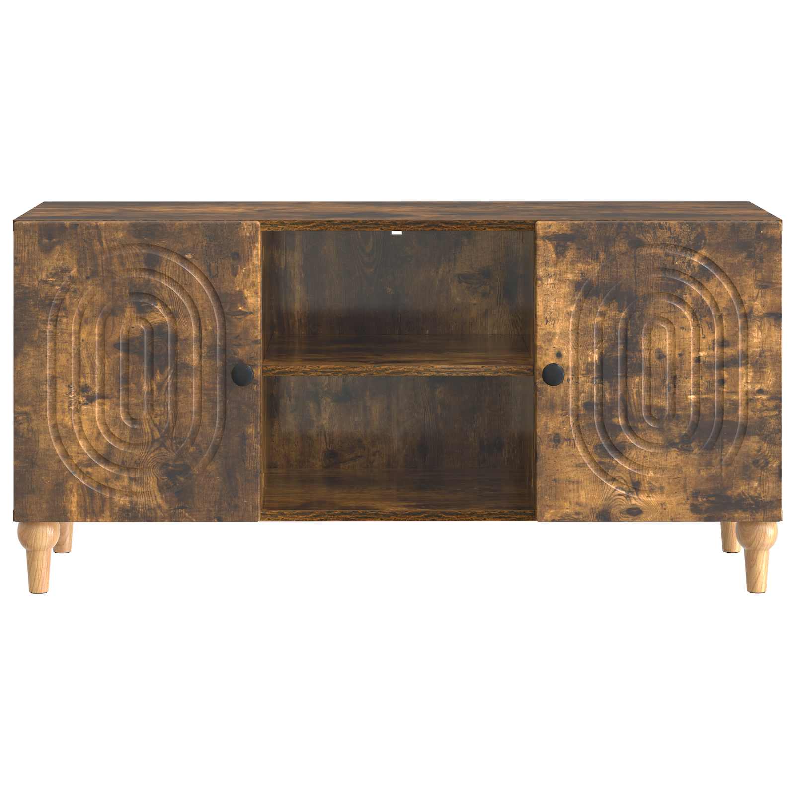 Meuble TV Chêne fumé 102 x 34,5 x 50 cm Bois d'ingénierie - XIOS