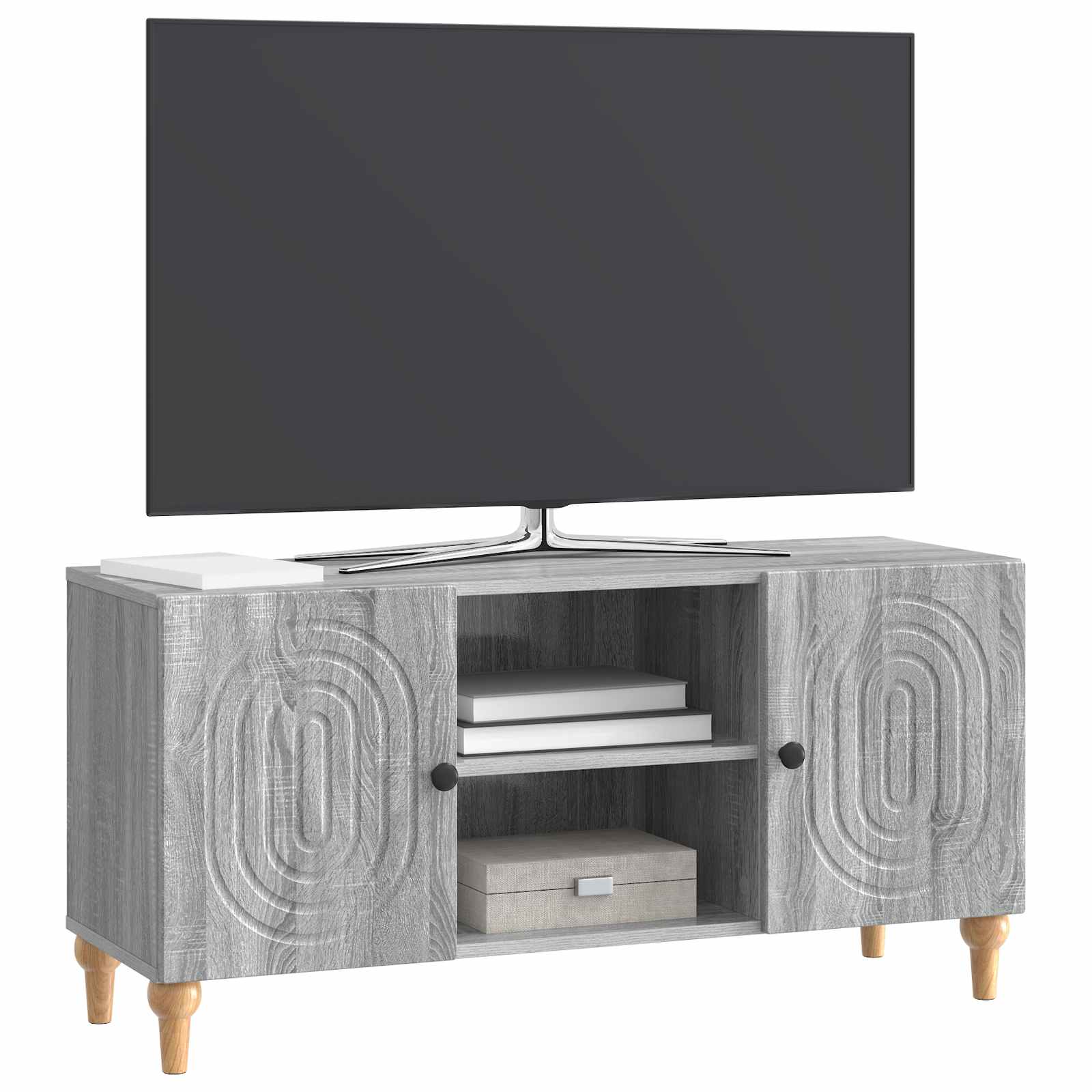 Meuble TV Sonoma gris 102 x 34,5 x 50 cm Bois d'ingénierie - XIOS
