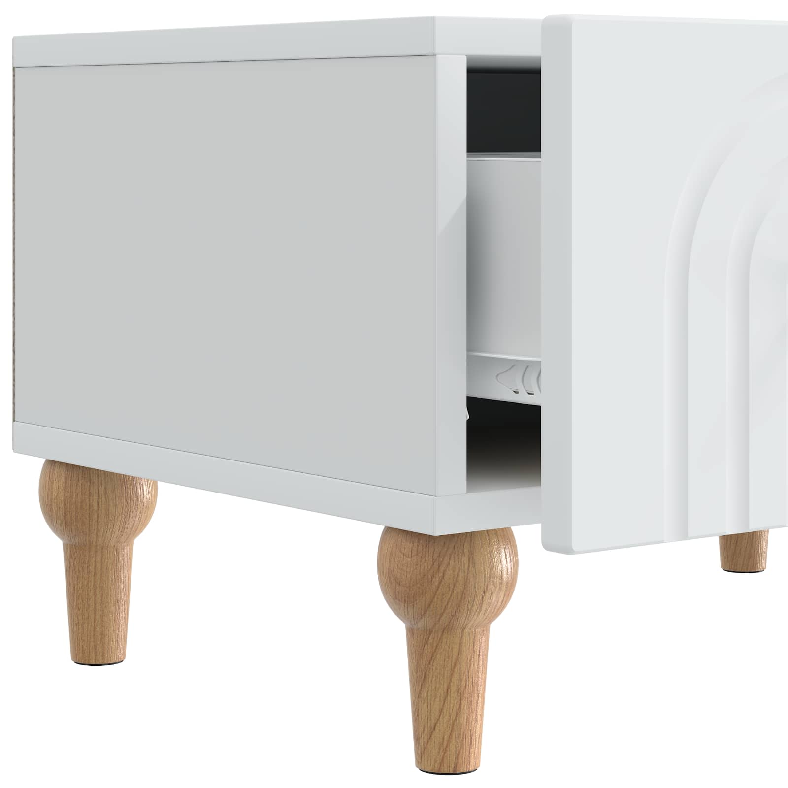 Meuble TV Blanc 147 x 34,5 x 30 cm Bois d'ingénierie - XIOS