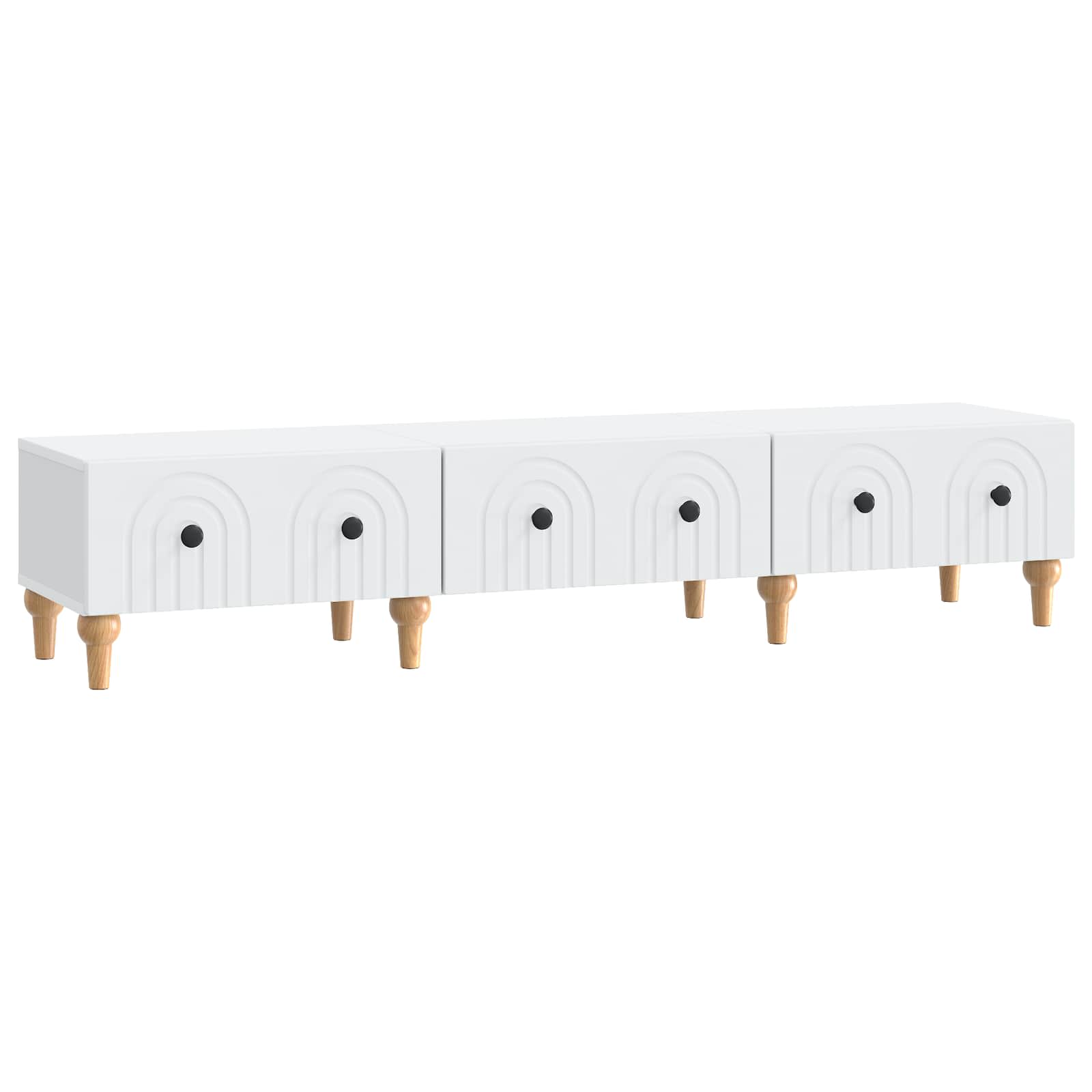 Meuble TV Blanc 147 x 34,5 x 30 cm Bois d'ingénierie - XIOS