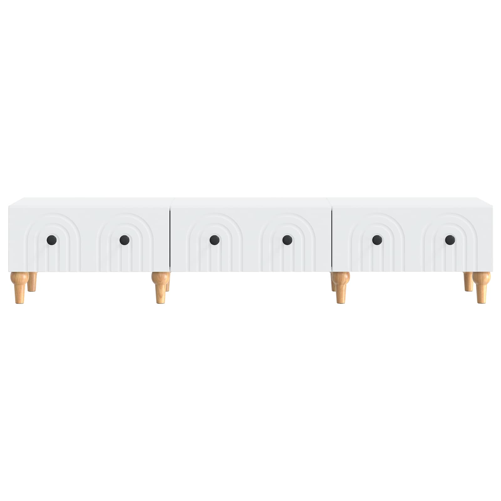 Meuble TV Blanc 147 x 34,5 x 30 cm Bois d'ingénierie - XIOS
