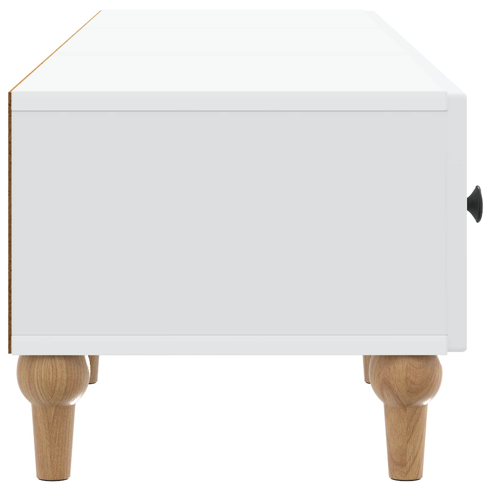 Meuble TV Blanc 147 x 34,5 x 30 cm Bois d'ingénierie - XIOS