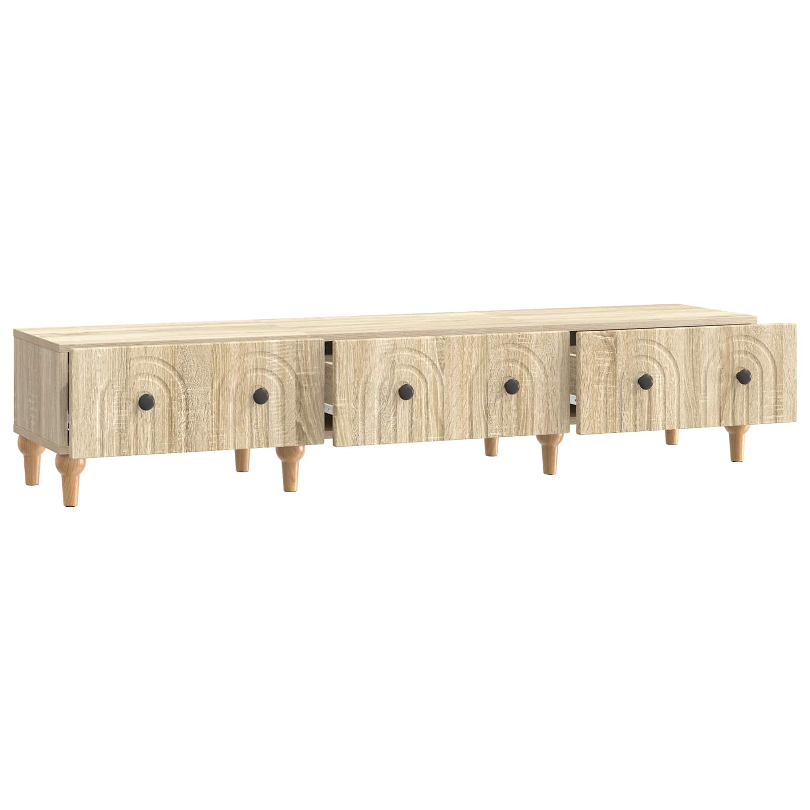 Meuble TV Chêne Sonoma 147 x 34,5 x 30 cm Bois d'ingénierie - XIOS