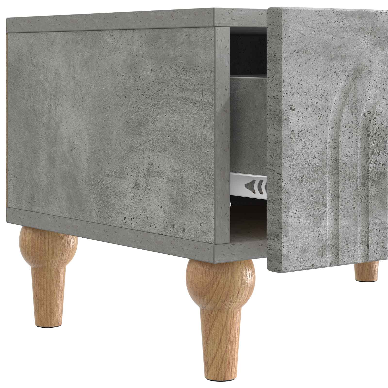 Meuble TV Gris béton 147 x 34,5 x 30 cm Bois d'ingénierie - XIOS