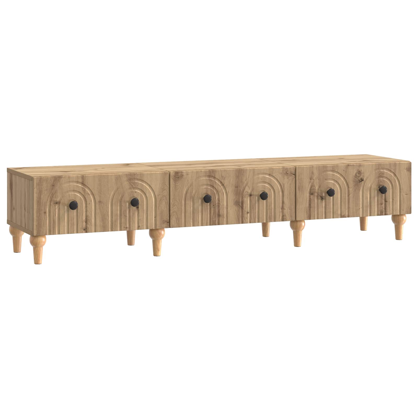 Meuble TV Chêne artisanal 147 x 34,5 x 30 cm Bois d'ingénierie - XIOS
