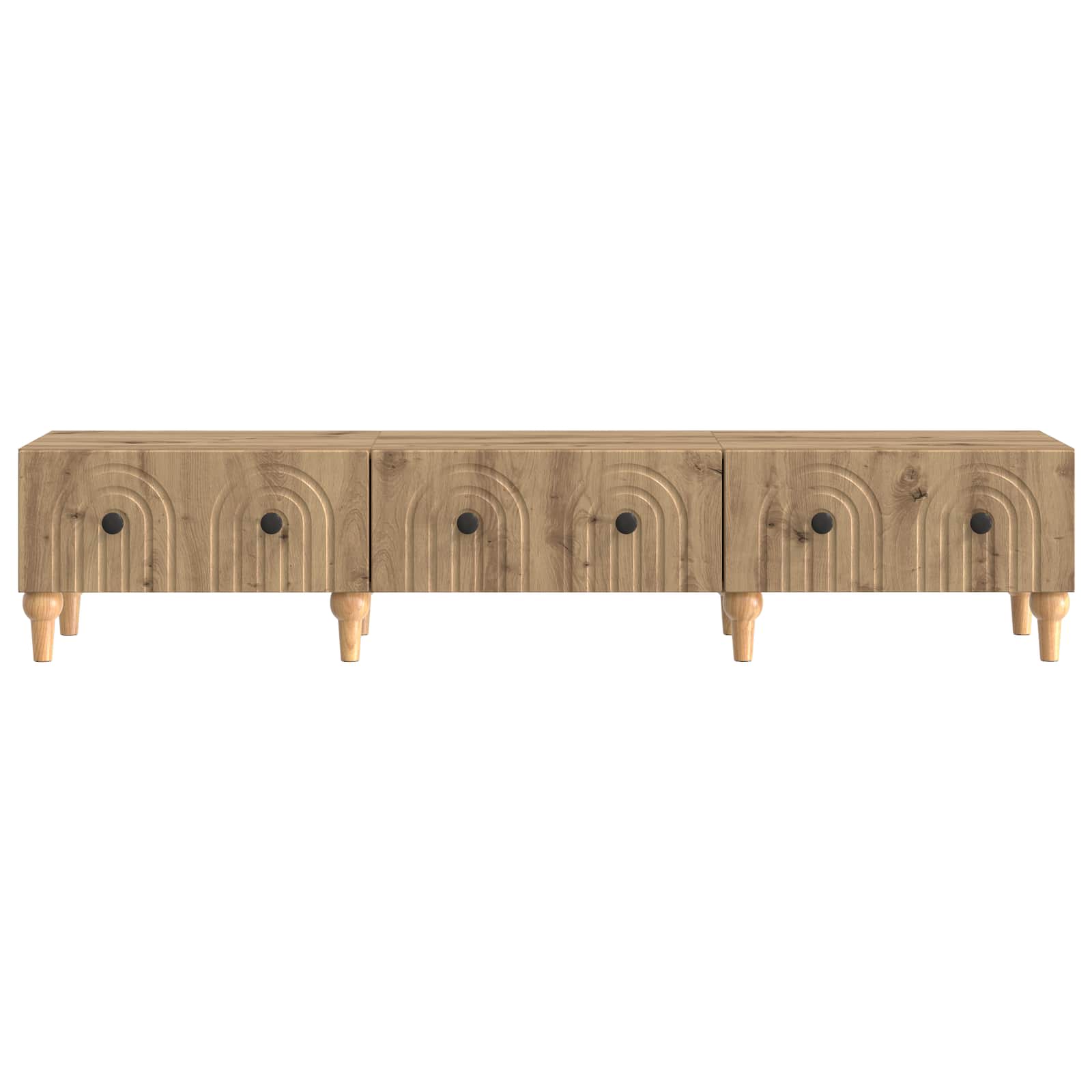 Meuble TV Chêne artisanal 147 x 34,5 x 30 cm Bois d'ingénierie - XIOS