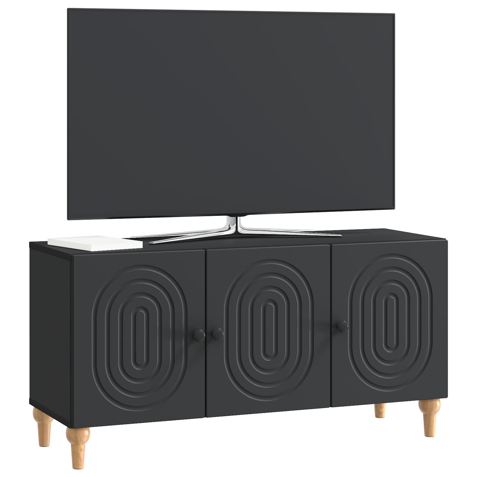 Meuble TV Noir 99 x 34,5 x 50 cm Bois d'ingénierie - XIOS