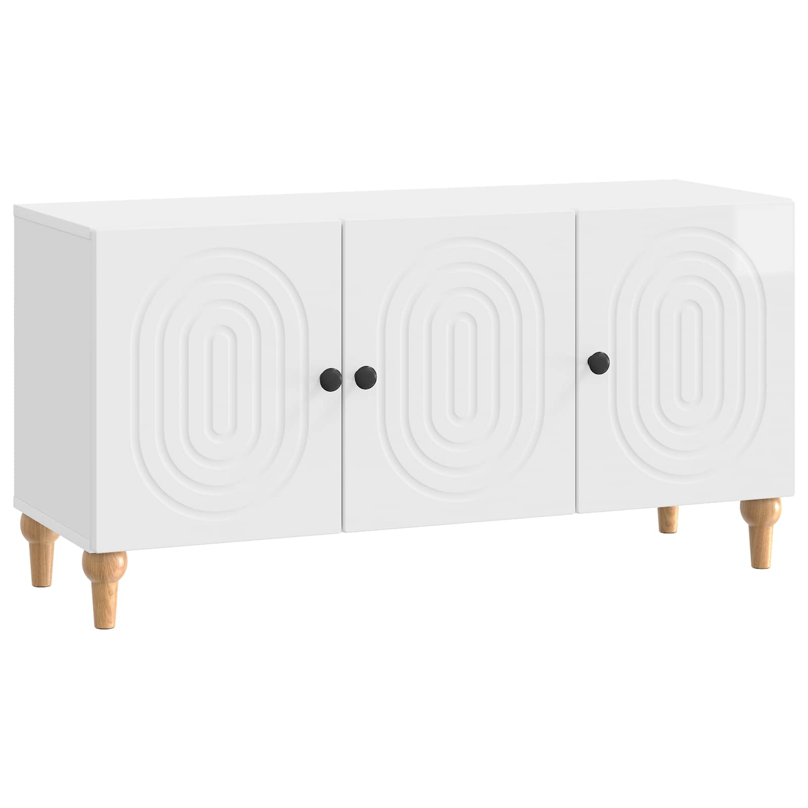 Meuble TV Blanc brillant 99 x 34,5 x 50 cm Bois d'ingénierie - XIOS