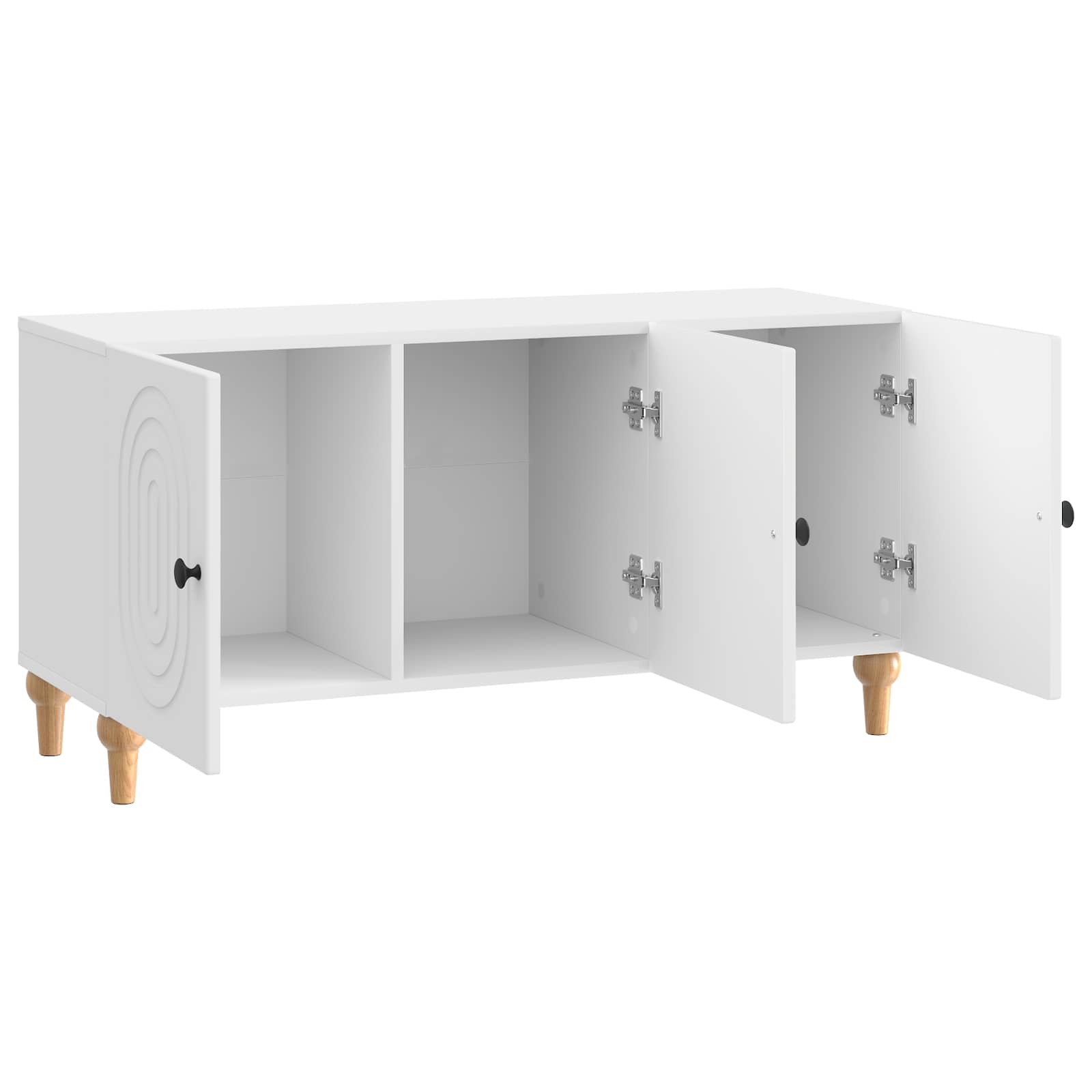 Meuble TV Blanc brillant 99 x 34,5 x 50 cm Bois d'ingénierie - XIOS