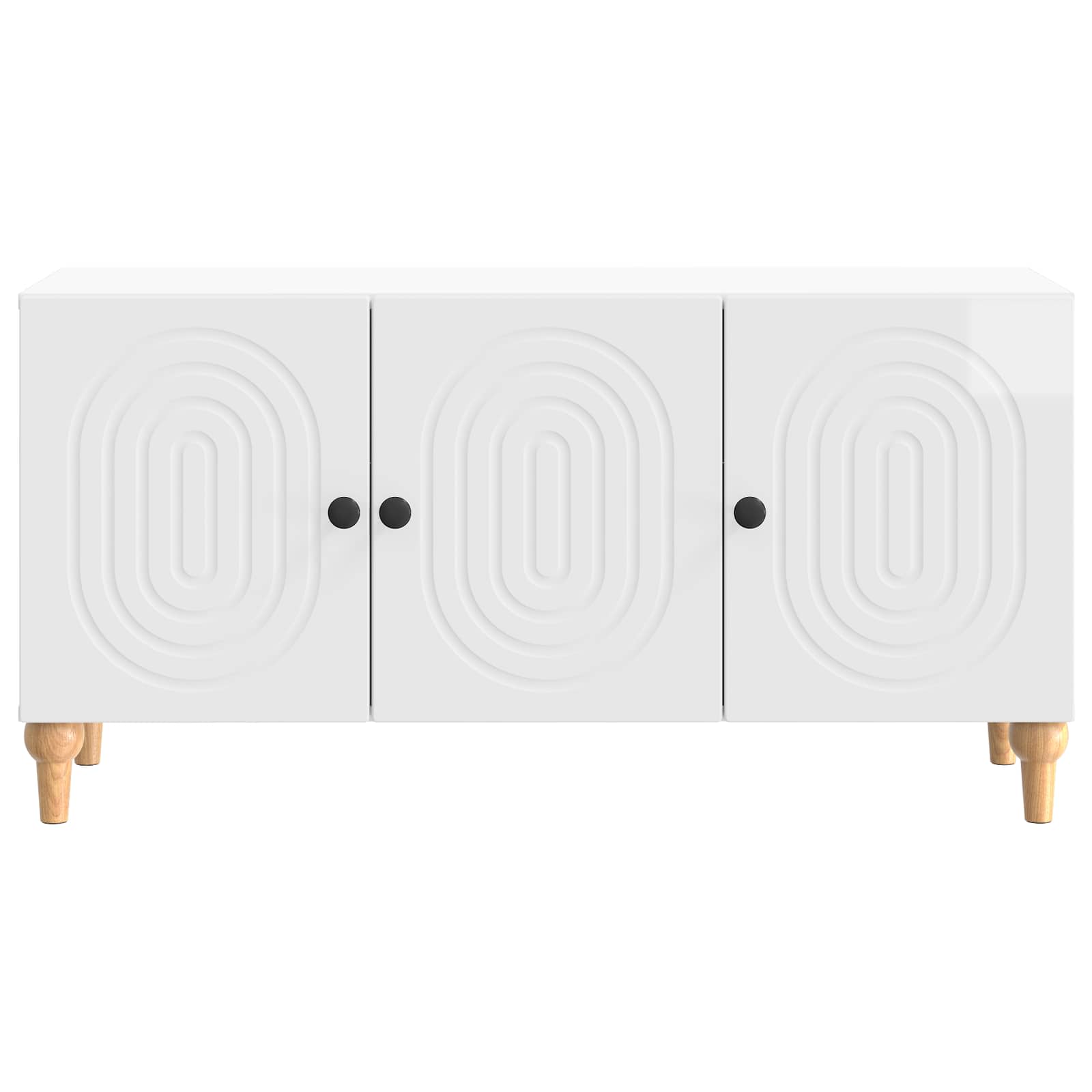 Meuble TV Blanc brillant 99 x 34,5 x 50 cm Bois d'ingénierie - XIOS
