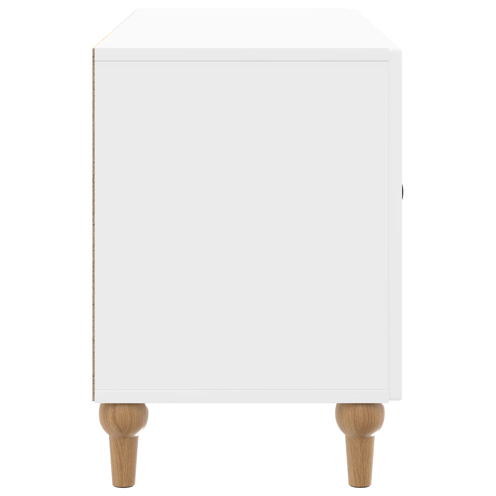 Meuble TV Blanc brillant 99 x 34,5 x 50 cm Bois d'ingénierie - XIOS