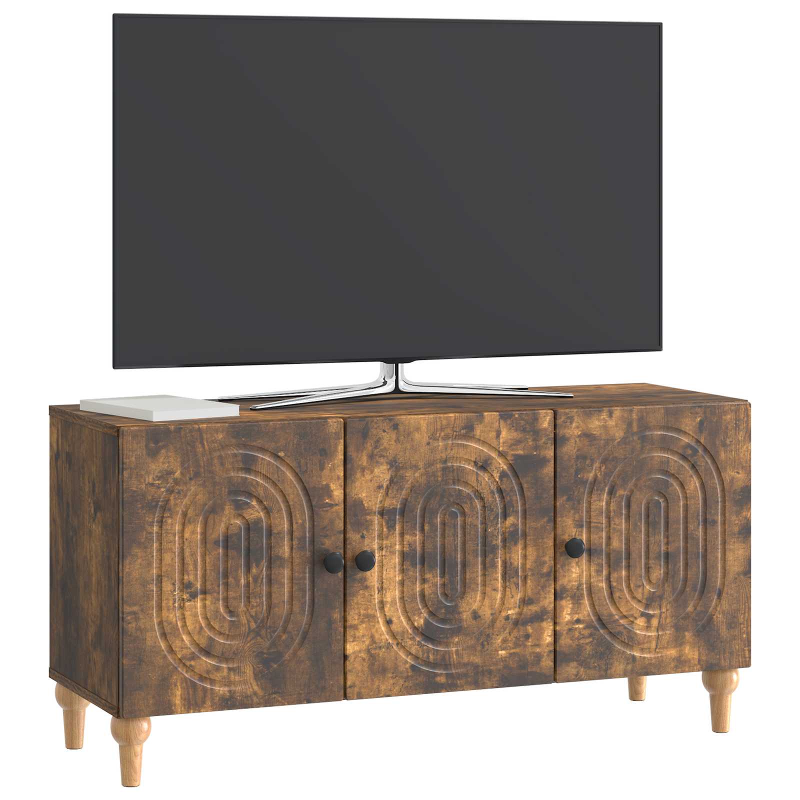 Meuble TV Chêne fumé 99 x 34,5 x 50 cm Bois d'ingénierie - XIOS