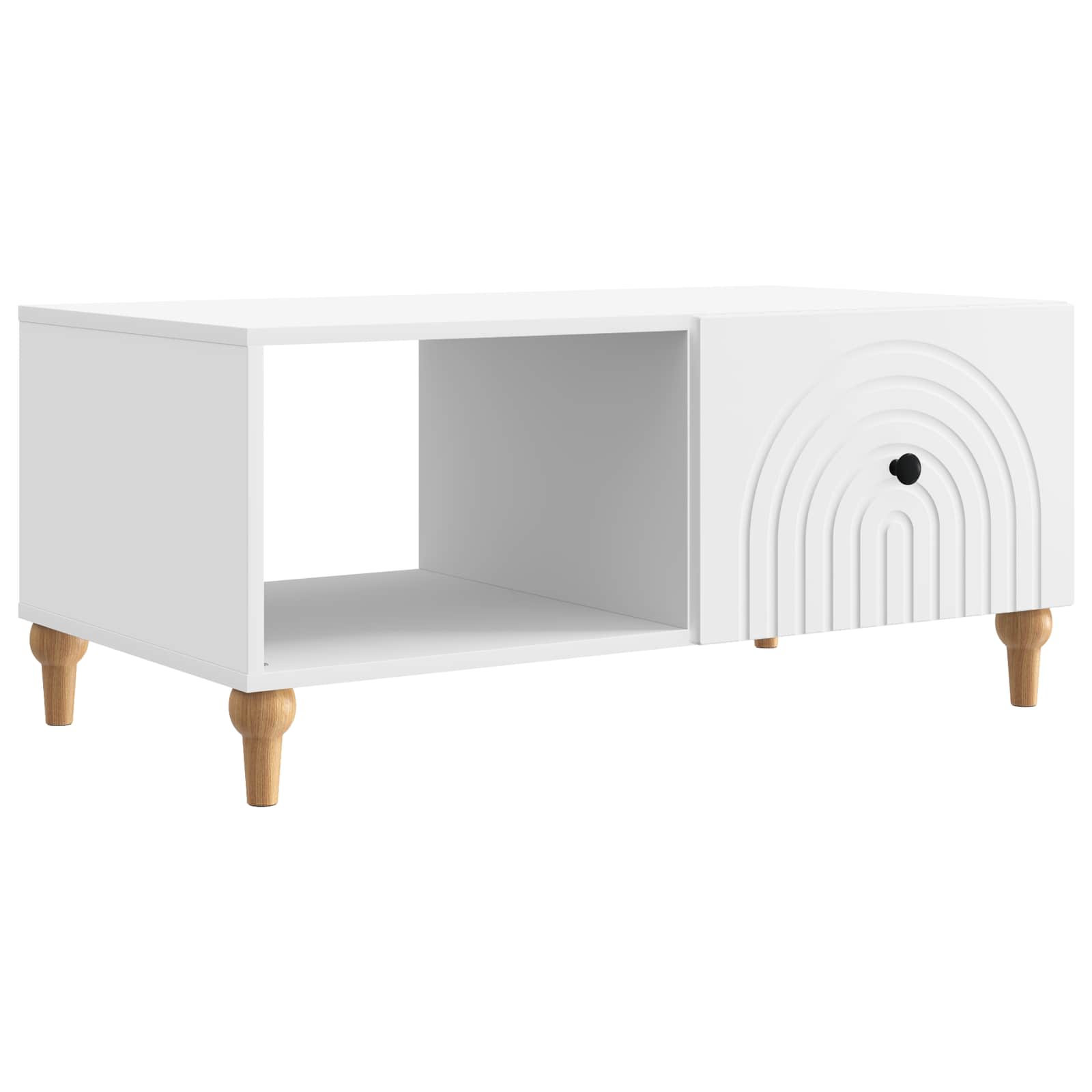 Table basse Blanc 90 x 50 x 40 cm Bois d'ingénierie - XIOS