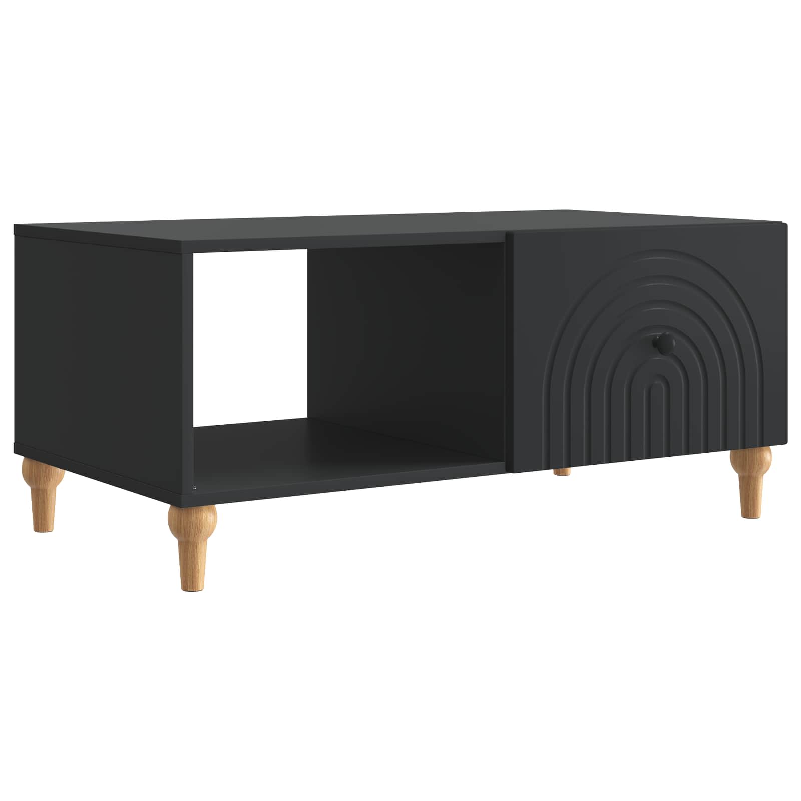 Table basse Noir 90 x 50 x 40 cm Bois d'ingénierie - XIOS