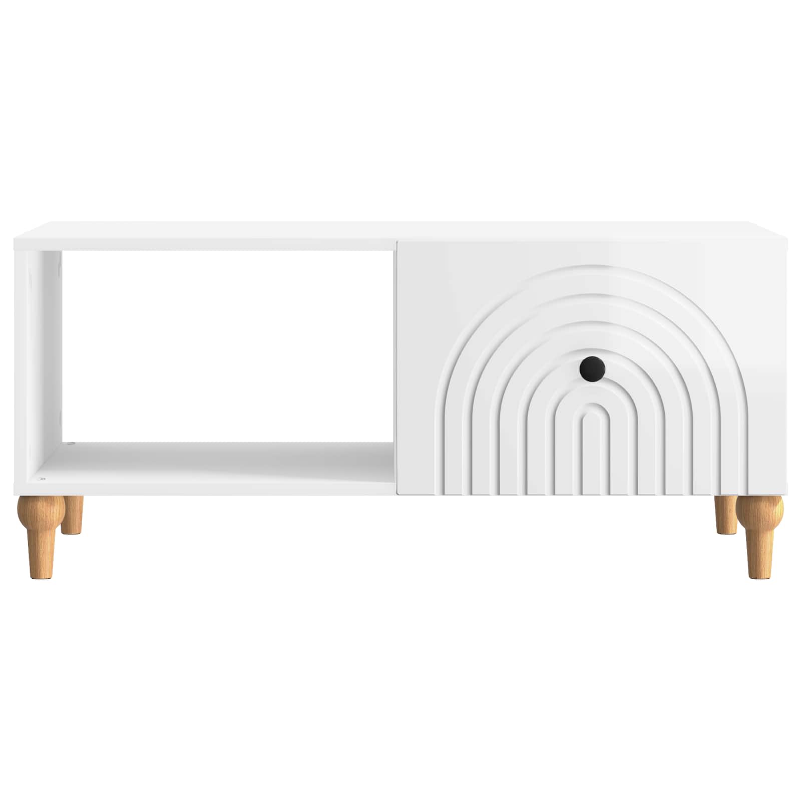 Table basse Blanc brillant 90 x 50 x 40 cm Bois d'ingénierie - XIOS