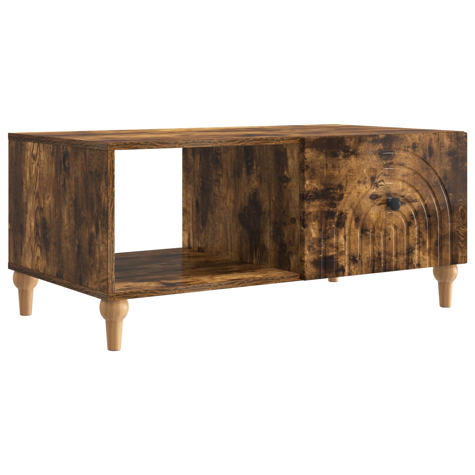 Table basse Chêne fumé 90 x 50 x 40 cm Bois d'ingénierie - XIOS