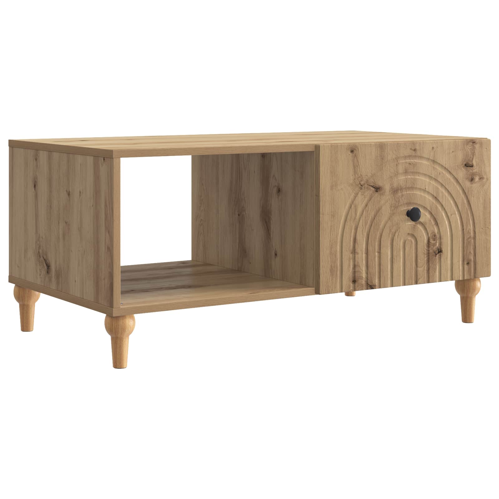 Table basse Chêne artisanal 90 x 50 x 40 cm Bois d'ingénierie - XIOS