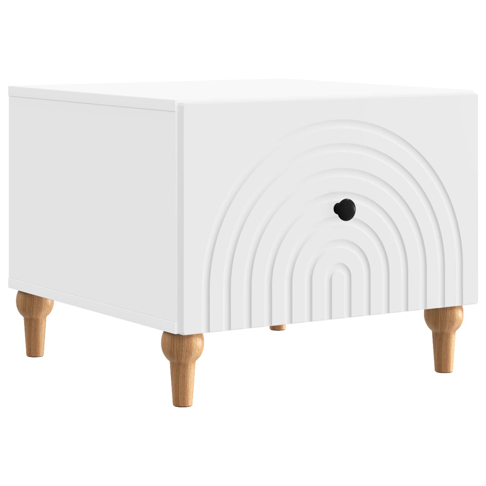Table basse avec tiroir Blanc 49 x 50 x 40 cm Bois d'ingénierie - XIOS