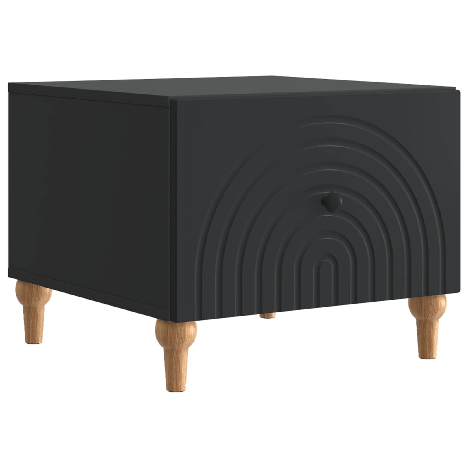 Table basse avec tiroir Noir 49 x 50 x 40 cm Bois d'ingénierie - XIOS