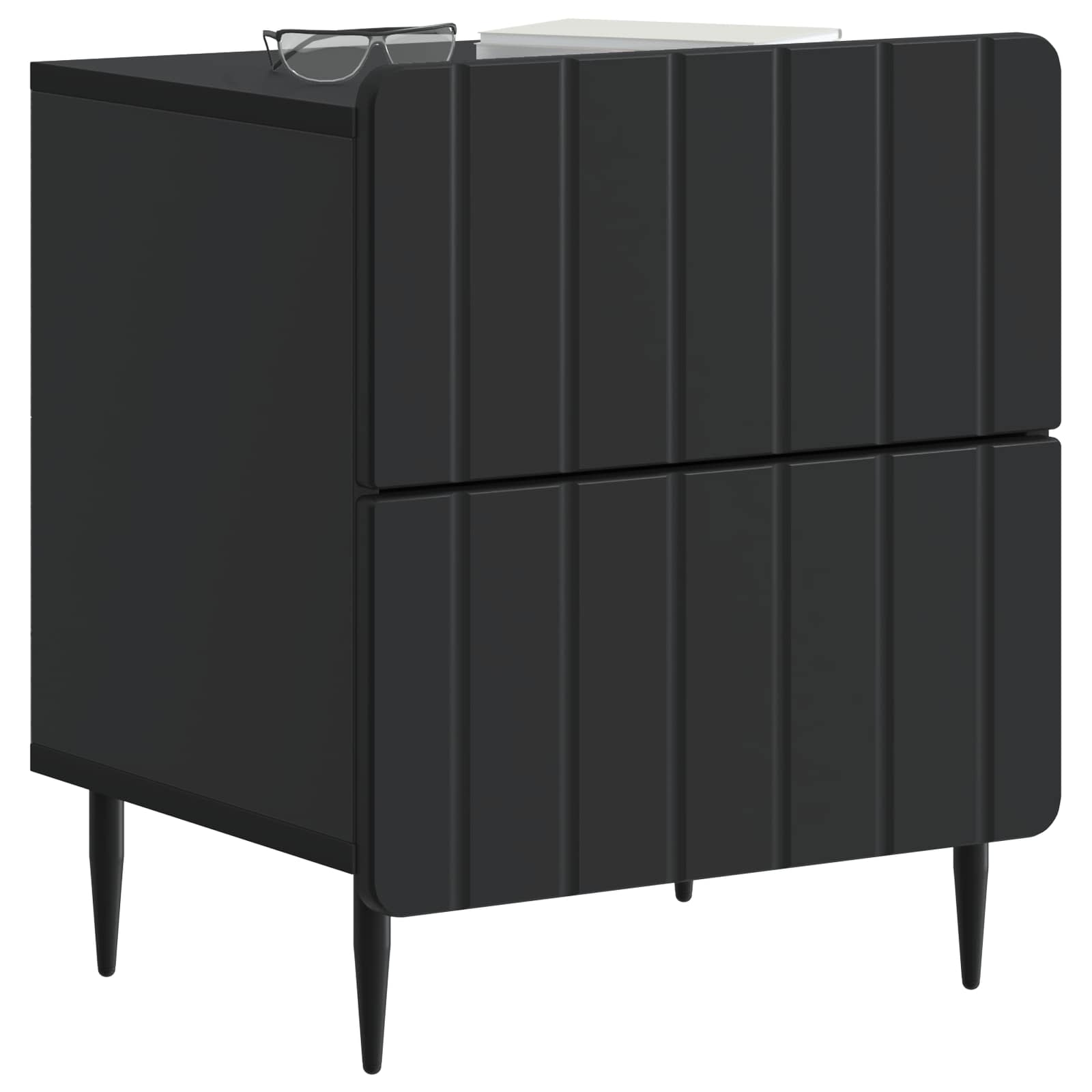 Cabinet de chevet Noir 43 x 34,5 x 49,5 cm Bois d'ingénierie - XIOS