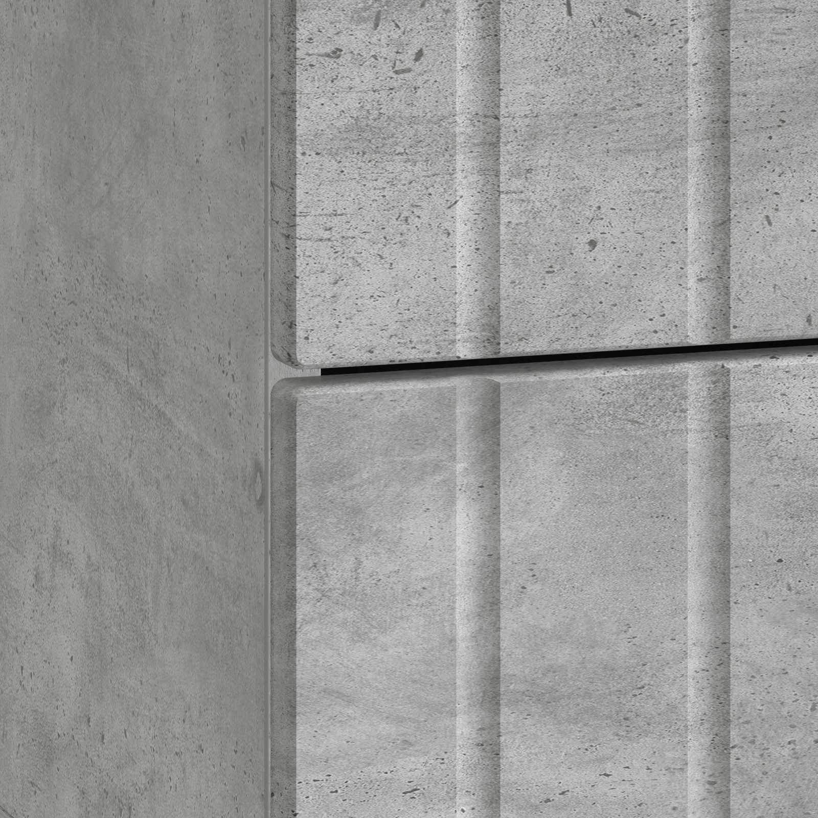 Cabinet de chevet avec tiroir Gris béton 43 x 34,5 x 49,5 cm - XIOS