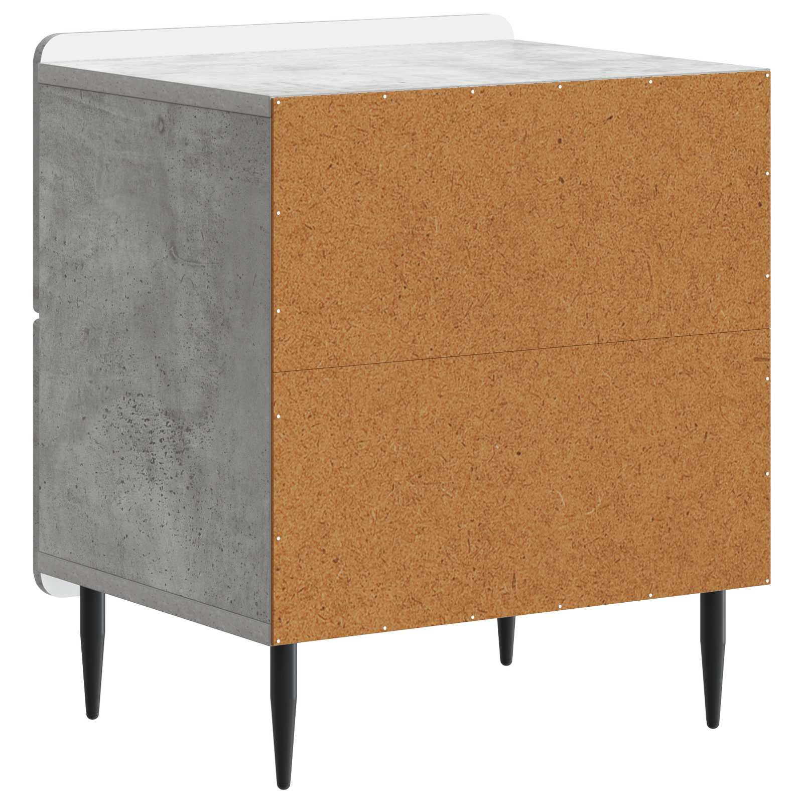 Cabinet de chevet 2 pcs Gris béton 43 x 34,5 x 49,5 cm - XIOS