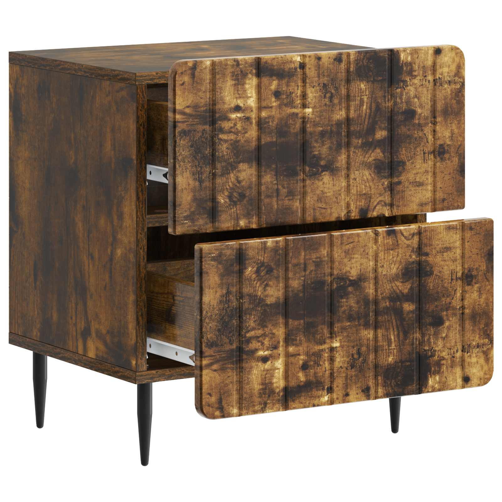 Cabinet de chevet avec tiroir Chêne fumé 43 x 34,5 x 49,5 cm - XIOS