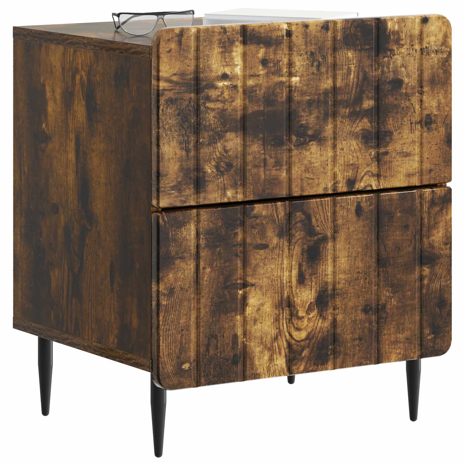 Cabinet de chevet 2 pcs Chêne fumé 43 x 34,5 x 49,5 cm - XIOS