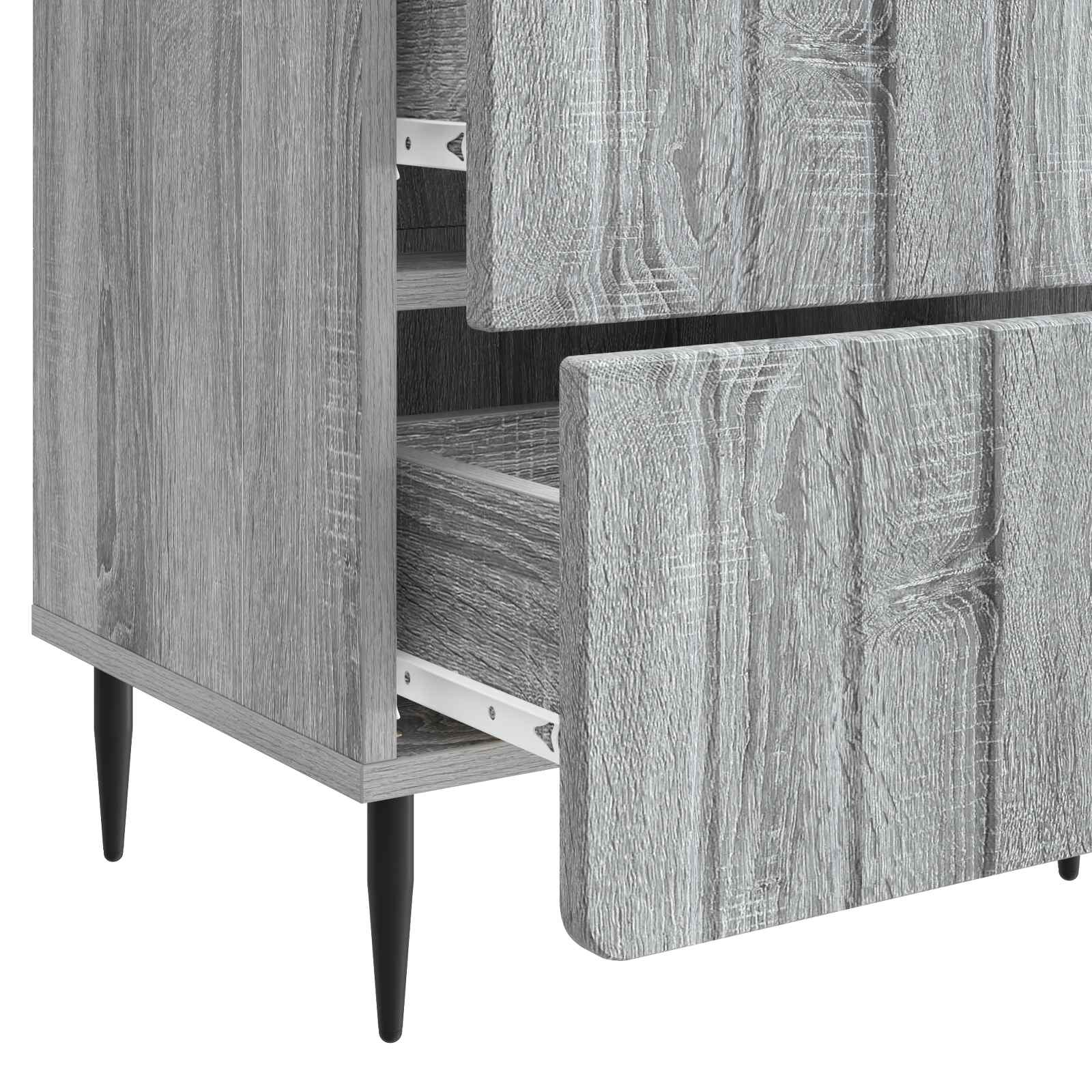 Cabinet de chevet avec tiroir Sonoma gris 43 x 34,5 x 49,5 cm - XIOS