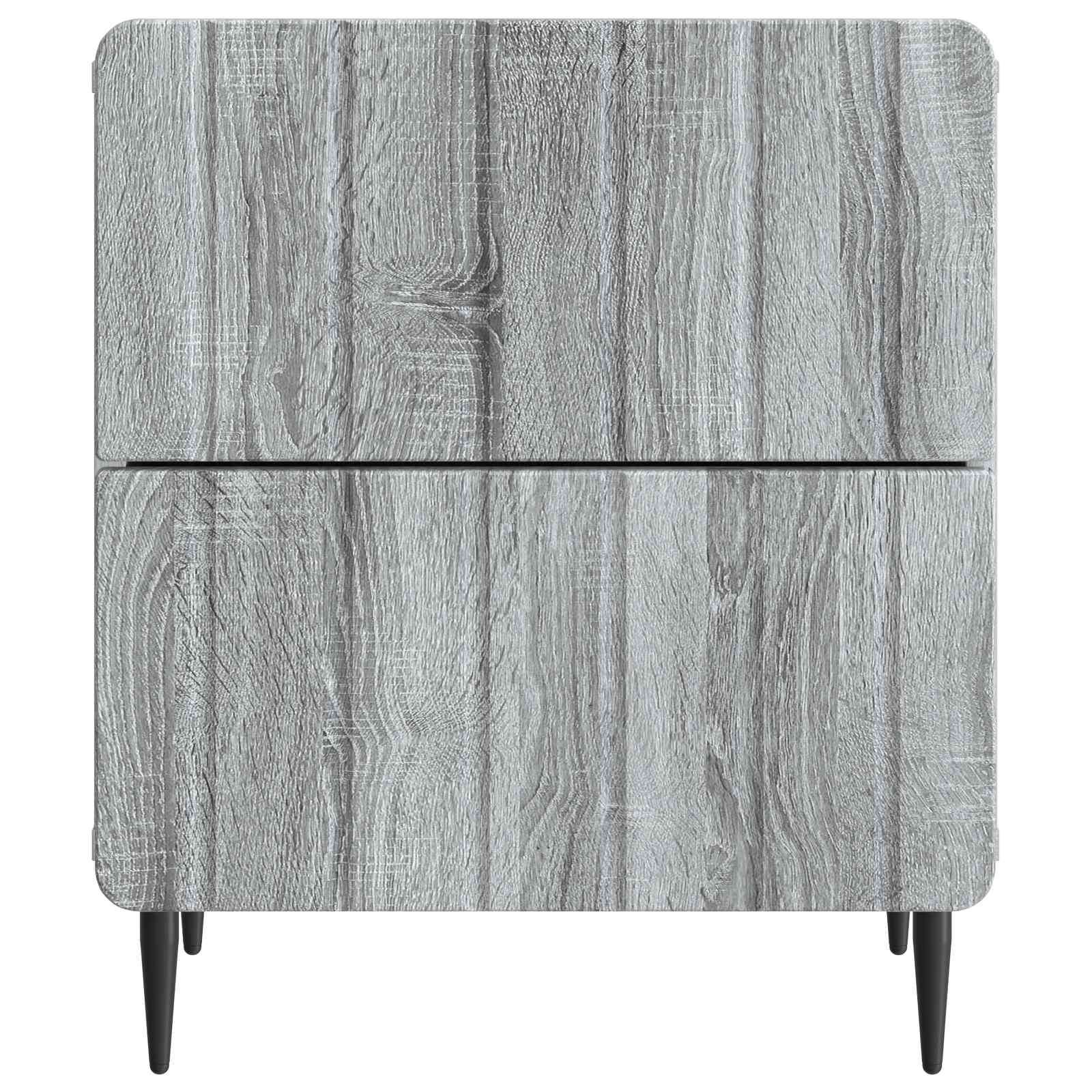 Cabinet de chevet 2 pcs Sonoma gris 43 x 34,5 x 49,5 cm - XIOS