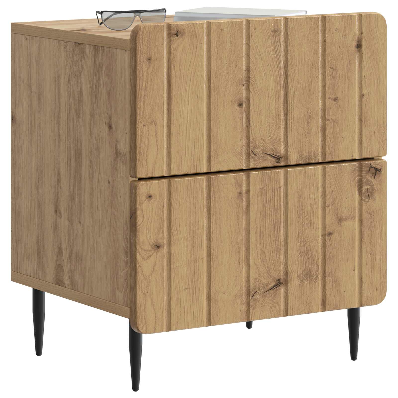 Cabinet de chevet 2 pcs Chêne artisanal 43 x 34,5 x 49,5 cm - XIOS