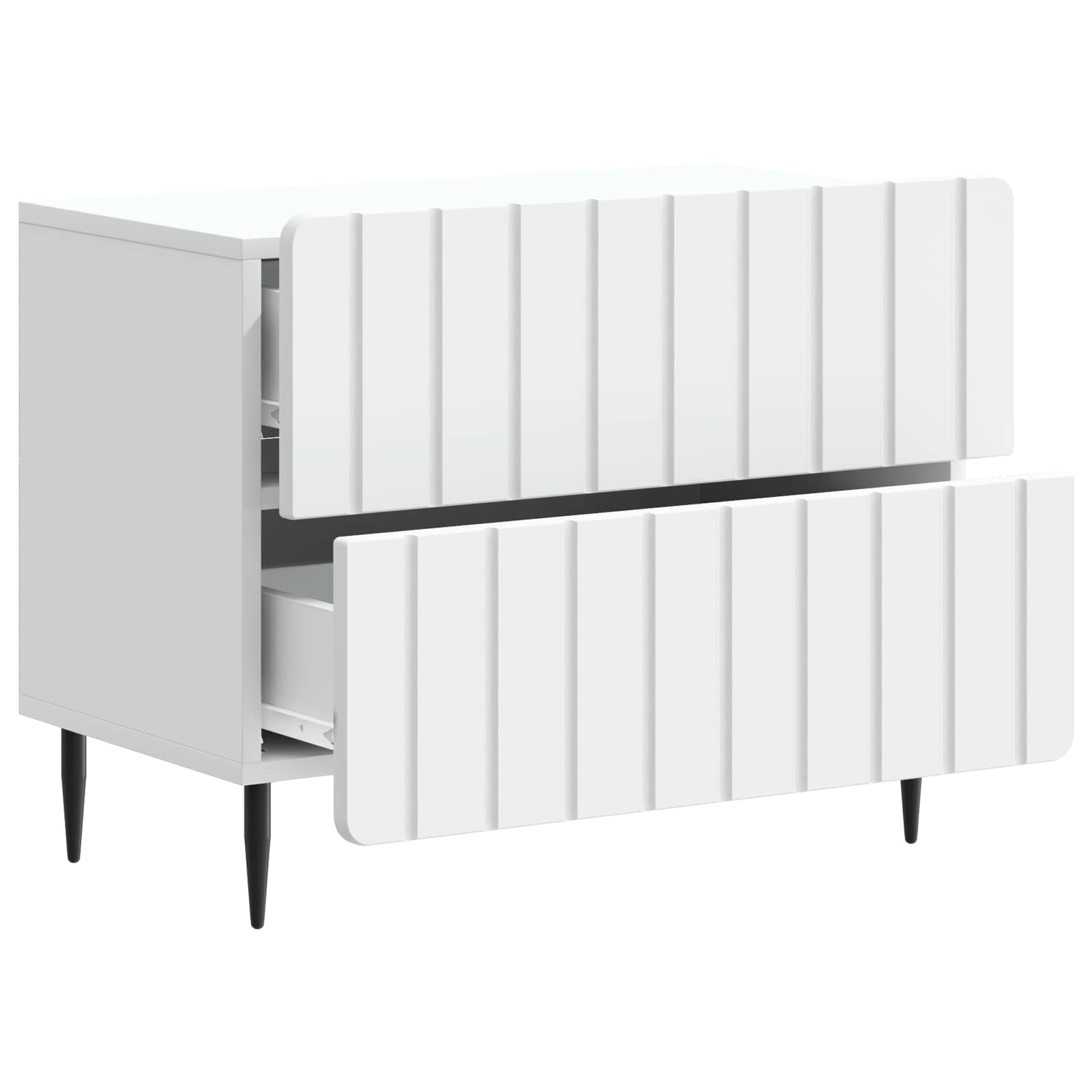 Cabinet de chevet Blanc 62 x 34,5 x 49,5 cm Bois d'ingénierie - XIOS