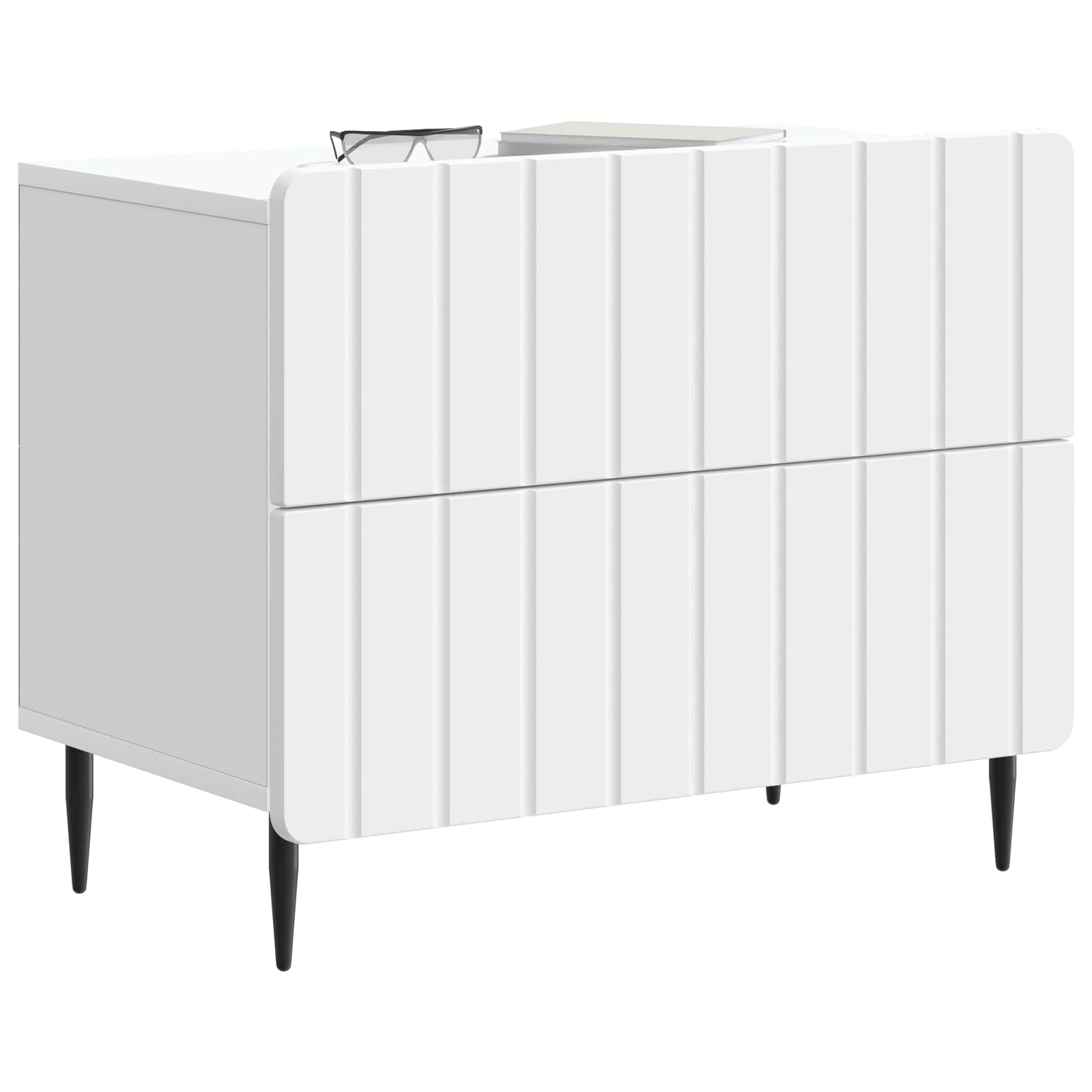 Cabinet de chevet Blanc 62 x 34,5 x 49,5 cm Bois d'ingénierie - XIOS