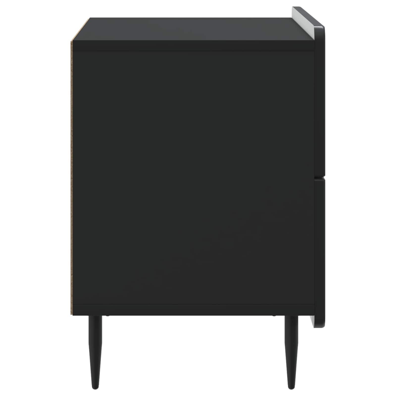 Cabinet de chevet Noir 62 x 34,5 x 49,5 cm Bois d'ingénierie - XIOS