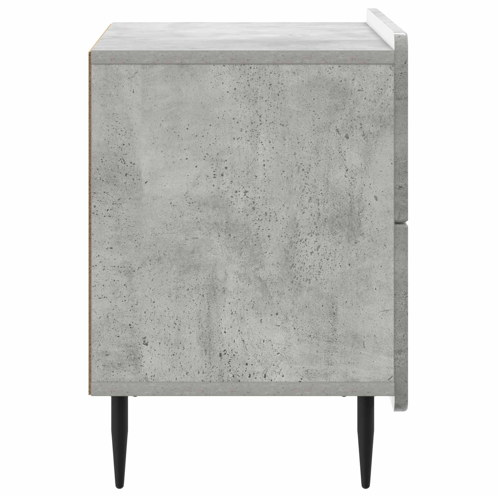 Cabinet de chevet avec tiroir Gris béton 62 x 34,5 x 49,5 cm - XIOS