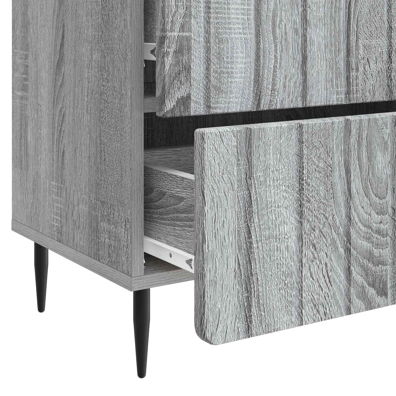 Cabinet de chevet avec tiroir Sonoma gris 62 x 34,5 x 49,5 cm - XIOS