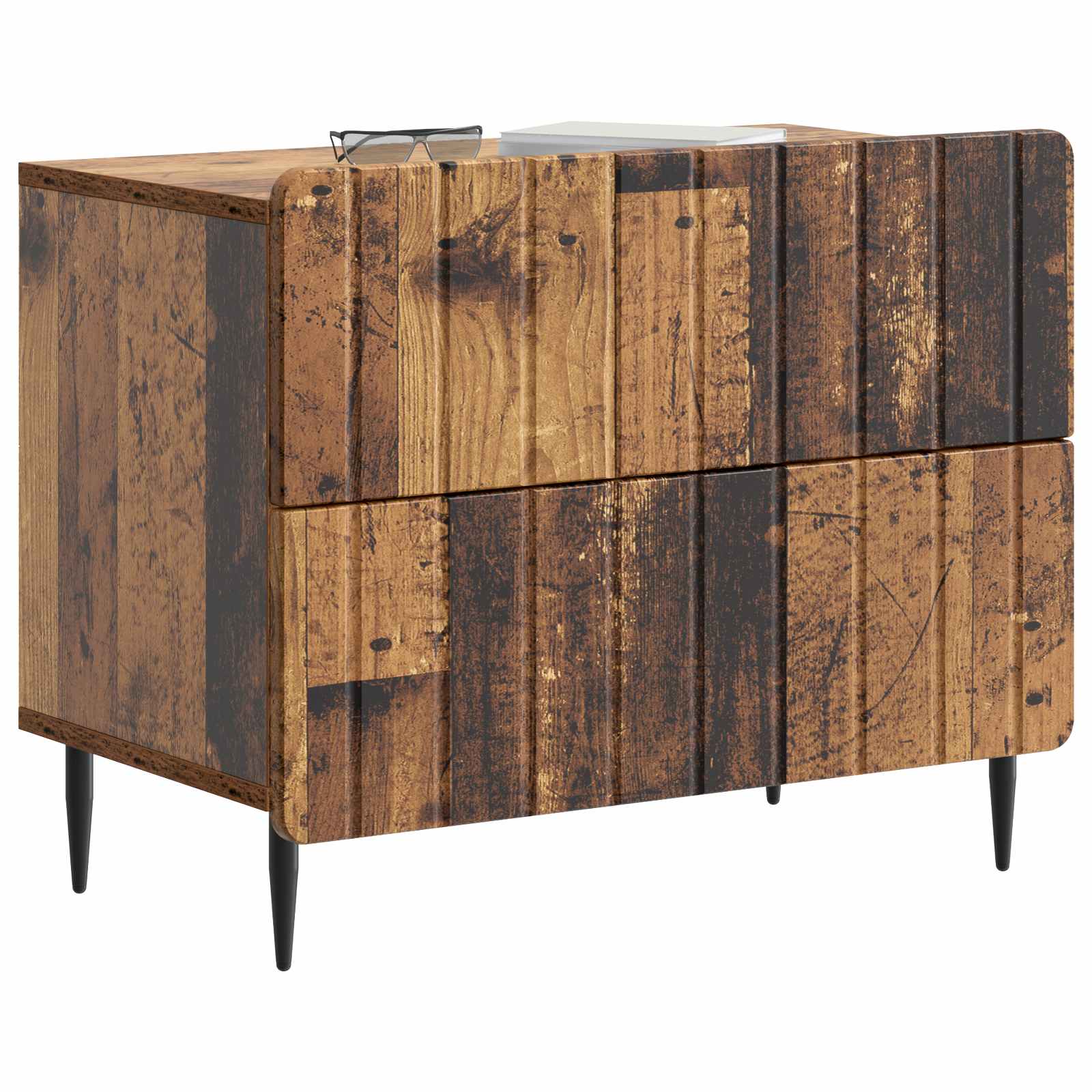 Cabinet de chevet avec tiroir Bois ancien 62 x 34,5 x 49,5 cm - XIOS
